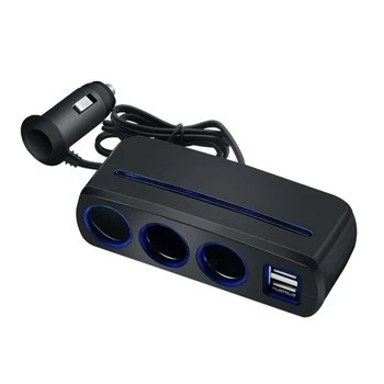 Разъем-разветвитель автомобильного прикуривателя 12 В-24 В, светодиодное USB-зарядное устройство для телефона мощностью 120 Вт, гнездо адаптера питания, гнездо зарядного устройства