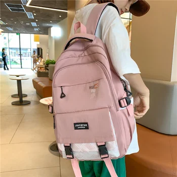 Студенческий рюкзак из водонепроницаемого нейлона с несколькими карманами, модные школьные сумки для девочек-подростков, женский повседневный рюкзак для ноутбука