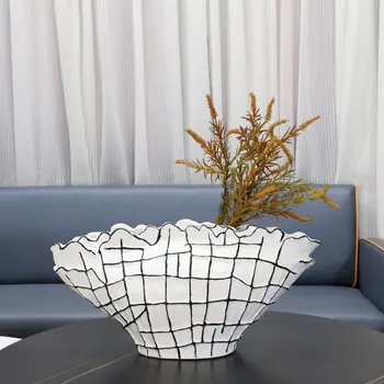 Современная минималистичная абстрактная цветочная посуда в форме раковины, спальня, гостиная, столовая, веранда, тумба для телевизора, украшение дома