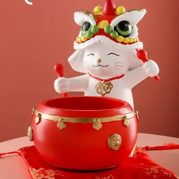 Китайский барабан Lucky Cat Гостиная, бар на крыльце, для получения украшения, открытие Рождественских подарков, украшение дома