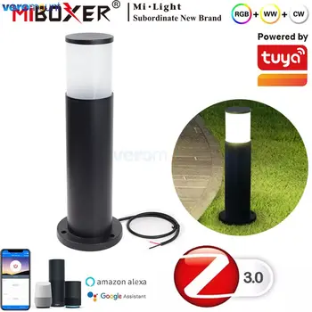 MiBoxer 9 Вт RGB + CCT светодиодный Круглый светильник для газона Zigbee 3,0 DC24V IP66 Водонепроницаемый Умный Внутренний Сад LA5-09R-ZL Tuya WiFi APP Control