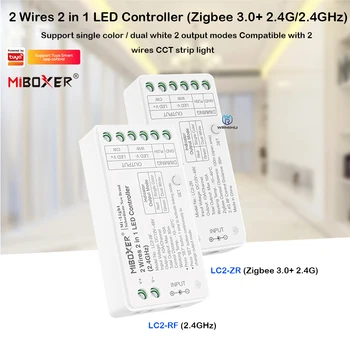 Miboxer LC2-RF/ZR Одноцветный контроллер светодиодной ленты 2 Провода 2 в 1 Светодиодный контроллер (Zigbee 3.0 + 2.4 ГГц) с диммером CCT COB светодиодные ленты