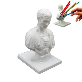 Статуя Юлия Цезаря, офисный стол, держатель для ручек, милый органайзер для офисного стола, креативная организация рабочего стола для дома, классной комнаты в общежитии