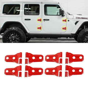 Красный Автомобиль Для Укладки Дверных Петель Накладка для 2018 Jeep Wrangler JL 4-Дверные Аксессуары 8 шт./компл.