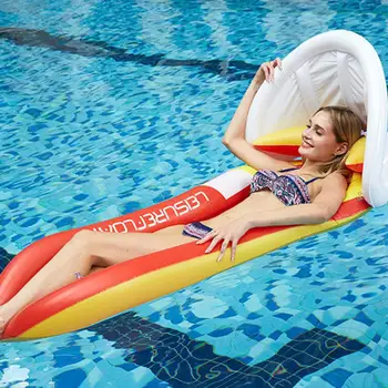 Надувное плавающее кресло для отдыха у бассейна Пляжный надувной матрас для плавания Водные виды спорта Плавающая спальная кровать Стул