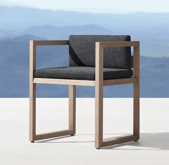 комбинация для отдыха на вилле из тикового дерева, ротанговый стул, журнальный столик из массива дерева, сад на открытом воздухе, мебель для внутреннего двора