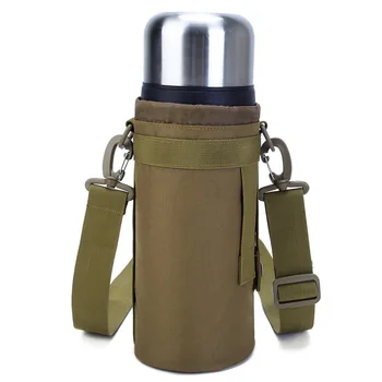 Сумка для охотничьей бутылки с водой, держатель для чайника Molle, сумка для кемпинга, велосипедная сумка для бутылок, сумка на шнурке, сумка для тактического рюкзака