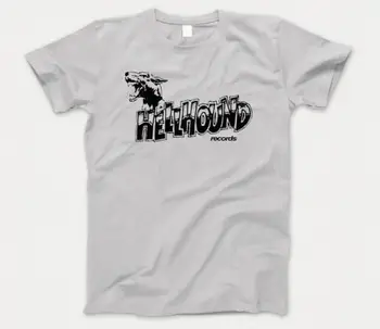 Футболка Hellhound Records 786, ретро-серая футболка унисекс с графическим рисунком