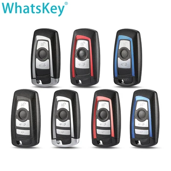 WhatsKey замена кнопки 3/4 Remote Smart Car key shell для BMW CAS4 F 3 5 7 Серии F10 F20 F30 F40 X5 E92 E90 Чехол Для ключей