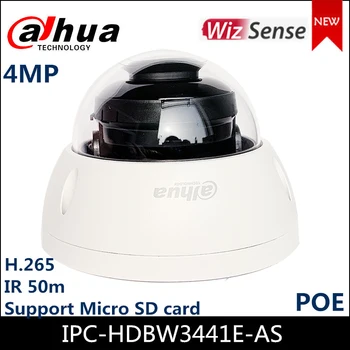 IPC-HDBW3441E-AS DaHua 4-Мегапиксельная IP-камера WizSense Lite AI IR 50m Купольная Сетевая Камера с фиксированным фокусным расстоянием H.265 + IP67 IK10 Защита От движения