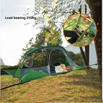 Открытый Кемпинг Пеший Туризм Ралли Кровать Двухслойная Непромокаемая Подвесная Палатка для 2 Человек Подвесной Гамак на дереве