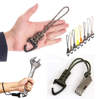 Открытый Паракорд, брелок для ключей, Треугольная пряжка, высокопрочный парашютный шнур, кольцо для ключей от рюкзака для самообороны в чрезвычайных ситуациях