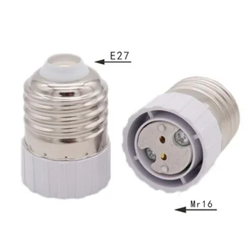 Преобразователь базы E27 в MR16, адаптер для держателя лампы E27, резьбовое гнездо E27 в MR16, преобразователь светодиодной галогенной лампы CFL, 2шт / 5шт