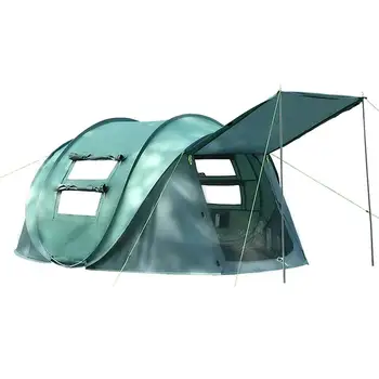 Походная палатка мгновенного действия на 3-4 человека, всплывающая палатка с сумкой для переноски, Водонепроницаемая Портативная палатка для кемпинга на открытом воздухе, пеших прогулок