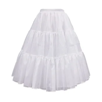 Женский кринолин для девочек, короткая нижняя юбка 60 см, Викторианская юбка, нижнее белье с эластичной резинкой на талии, нижняя юбка