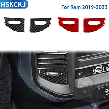 Для Dodge Ram 2019 2020 2021 2022 2023, Аксессуары, Карбоновое волокно, ручка для выпуска воздуха в салоне автомобиля, наклейка с отделкой