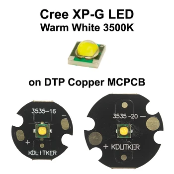 Cree XP-G Теплый белый 3500K SMD 3535 светодиодный фонарик с излучателем, лампочка 