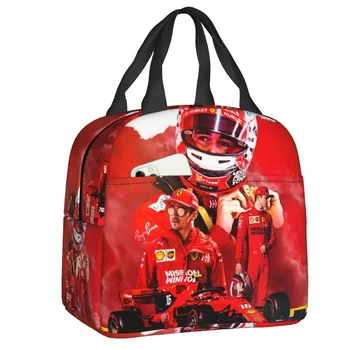 Женская сумка-тоут Formula One Leclerc Charles с изоляцией для ланча, теплый охладитель, термосумка для ланча, сумка-тоут для школьного пикника, контейнер для еды