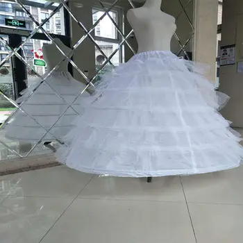 Свадебные 6 Обручей, Нижняя юбка с кринолином ручной работы, Свадебное платье из стальной пряжи, Регулируемые Нижние юбки большого размера