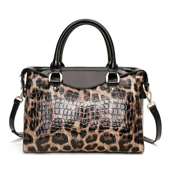 Новые модные Леопардовые женские сумки из натуральной кожи, женские сумки через плечо, женская брендовая роскошная сумка через плечо из натуральной кожи.