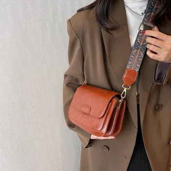Новый стиль, зимние винтажные классические женские сумки с клапаном, повседневные кожаные сумки через плечо, клатч, сумка через плечо, сумка-мессенджер