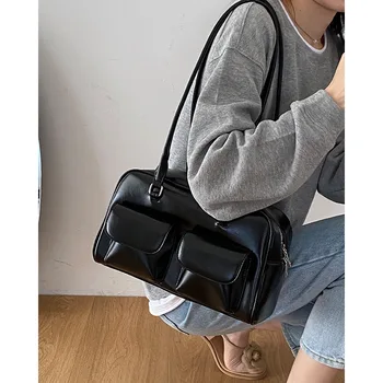 Корейская Женская сумка 2023 New Vintage Academy Style Большой емкости для отдыха, Студенческая сумка для пригородных поездок на одно плечо, ручная работа
