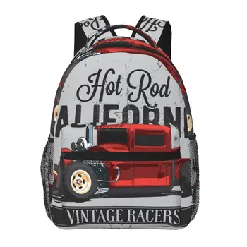 Мужской женский рюкзак Hot Road California, винтажный школьный рюкзак с плакатом для женщин, мужская модная сумка 2023 года, студенческий рюкзак для книг