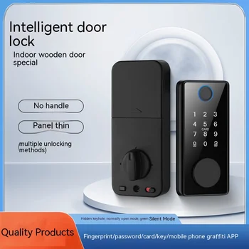 Интеллектуальная блокировка паролем по отпечатку пальца Автоматическая блокировка TUYA Smart lock Блокировка паролем входной двери Деревянная дверь блокировка паролем по отпечатку пальца