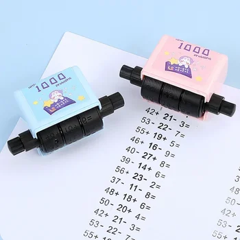 3 ряда роликов Математический роликовый штамп 1000 вопросов Рабочие обучающие инструменты Обучающие штампы для детей