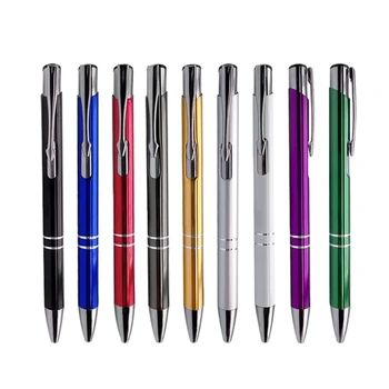 10 шт Шариковая ручка 1,0 мм металлическая выдвижная рабочая ручка Pretty Journaling Pen Подарочный челнок