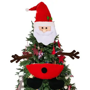 Санта-Клаус Рождественская Елка Топпер Забавный Уникальный Милый Рождественская Елка Топпер С Регулируемой Рукояткой Рождественский Декор Орнамент Санта