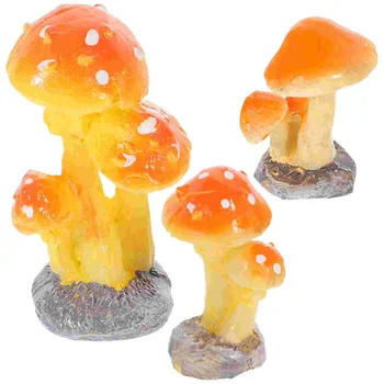 Декор из мини-грибов, Маленькое украшение, Миниатюрное украшение, Крошечные фигурки, Статуэтки, поделки из смолы