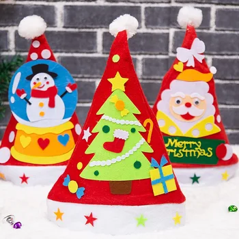 Рождественская шляпа из нетканого материала, принадлежности для праздничной вечеринки, украшение рождественской вечеринки в детском саду, Рождественская шляпа, украшение на день рождения своими руками