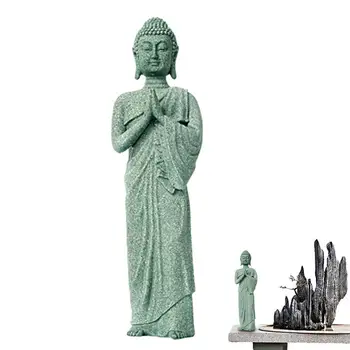 Поделки из статуи Будды, креативный аквариум, креативные украшения для озеленения аквариума, водонепроницаемые поделки из смолы, украшения для озеленения