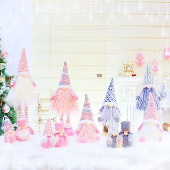 Рождественские украшения в виде гнома, Милая Безликая кукла, Веселые Рождественские украшения для украшения дома, с Новым 2024 годом, Navidad Noel