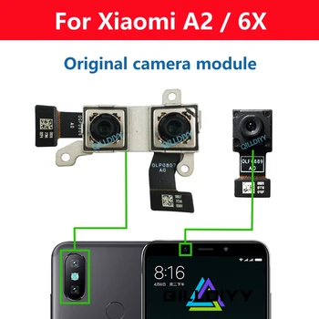 Оригинал Для Xiaomi Mi A2 6X Задняя Основная Передняя Камера Фронтальная Камера Для Селфи Маленькая Большая Задняя Камера Модуль Гибкий Кабель