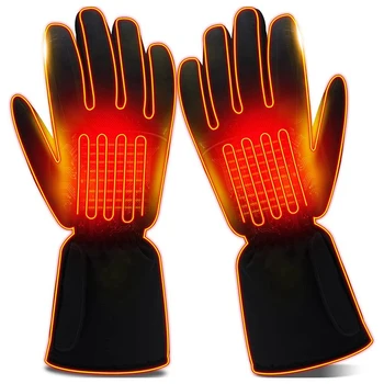 2 шт. водонепроницаемых перчаток с электрическим подогревом, перчатки с подогревом сенсорного экрана Для мужчин и женщин Для катания на лыжах, сноуборде