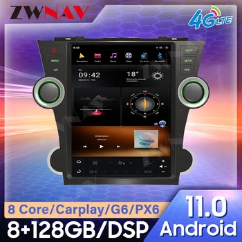 Для Toyota Highlander 2007-2013 128 Г CARPLAY DSP Android 11 Автомобильный мультимедийный Плеер GPS Аудио Магнитола Головное Устройство Авто Стерео