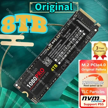 1080pro M2 SSD NVMe 4 ТБ 2 ТБ 1 ТБ Внутренний Твердотельный Жесткий диск 7500 МБ/с. PCIe 4.0x4 M.2 2280 8 тб SSD-Накопитель для Настольного ноутбука PS5