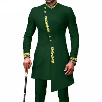 Новый Популярный Мужской костюм из Батика с Африканским Национальным принтом Ropa Hombre Terno Masculinos Completo Trajes Elegante Para Hombres Clothes