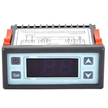 3X STC-200 Цифровой термостат Регулятор температуры Микрокомпьютер Холодильный Контроллер отопления 220 В