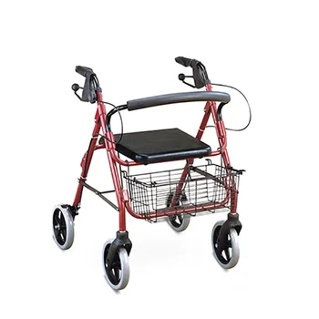 Дешевое приспособление для ходьбы пожилых людей с функцией тормоза и складная корзина для покупок