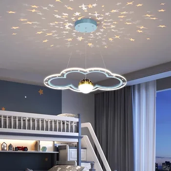 Современная светодиодная креативная люстра в виде звезды, подвесные светильники для детской комнаты, спальня, кабинет, домашние мультяшные светильники для детской комнаты