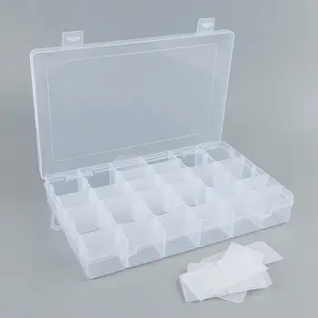 Съемная прозрачная коробка для хранения ювелирных изделий из 36 ячеек, контейнер для сережек из бисера, рыболовных крючков