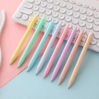 100шт Практичная многоцветная шариковая ручка, канцелярские принадлежности для студентов, пластиковая шариковая ручка macaron color для офисного письма, пластиковая шариковая ручка