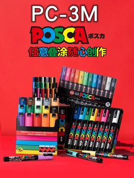 Акриловый Маркер Uni POSCA Colores, PC-3M Plumones Rotuladores POP Paint Poster Pen /Реклама Граффити Школьные Принадлежности Для Творчества