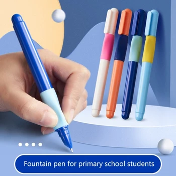 Гладкие ручки для письма, Металлическая ручка 0,38 мм, Перьевые ручки, ручки для каллиграфии, чернильные ручки для коррекции осанки, для студентов и взрослых