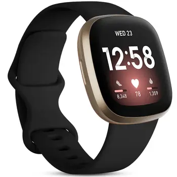 Ремешок для 2-полосных умных часов Fitbit Versa 4 3 Sense, Сменный браслет, спортивный силиконовый браслет, ремешок Fitbit Versa 3