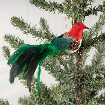 Украшение на Рождественскую елку, искусственная Птица, подвесное украшение, Портативный Сезонный Декор, Праздничный подарок
