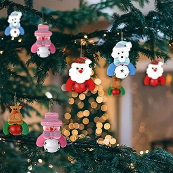 8 Штук колокольчиков, подвесных украшений на Рождественскую елку-Украшения для рождественской двери, товары для домашней вечеринки